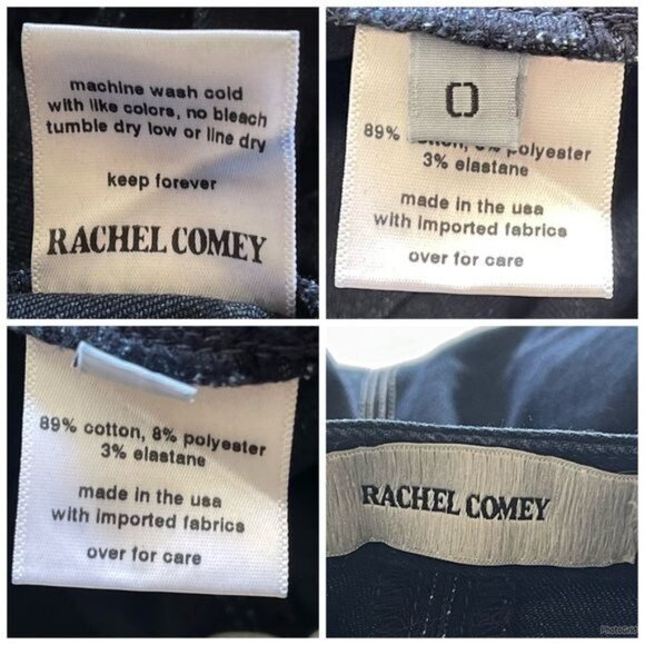 RACHEL COMEY Mid-Rise Straight Leg Jeans  Exposed zipper size 0 - Picture 6 of 7